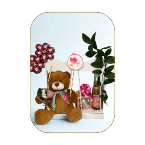 ancheta osito & corona de globos