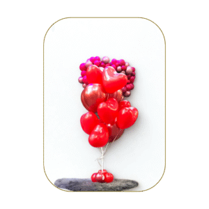 bouquet corazones rojos